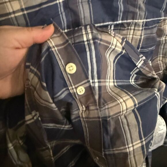 Nautica Men's Wrinkle Restistant Button Down Plaid Long Sleeve Dress Shirt S - Picture 7 of 7